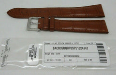 New Camille Fournet 22mm Brown Alligator Strap Genuine Steel Buckle Bag OEM