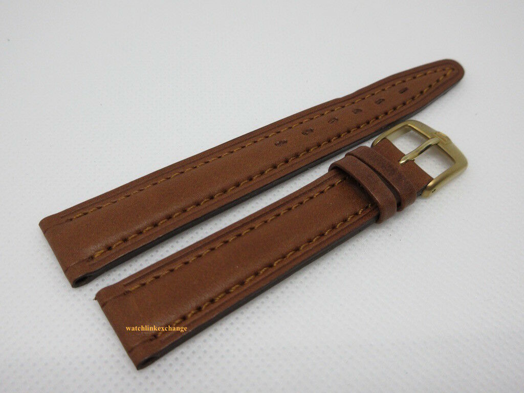 New Tag Heuer 16mm Brown Leather Strap Buckle