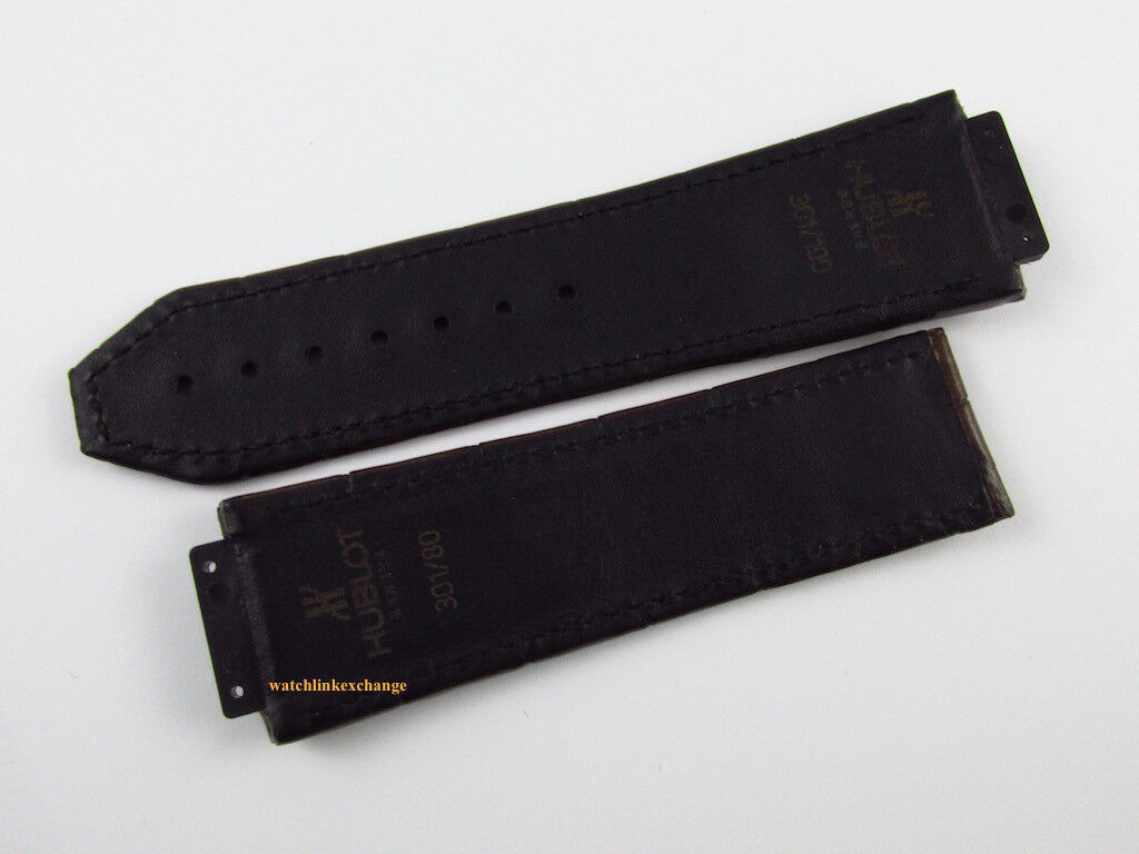 New Hublot Big Bang 25mm Brown Alligator Strap OEM Bag
