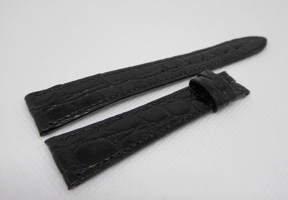 New Concord 18mm Black Alligator Strap OEM