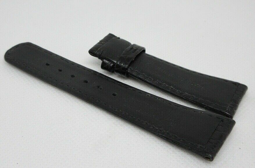 A. Lange & Sohne 19mm Black Glossy Alligator Strap OEM