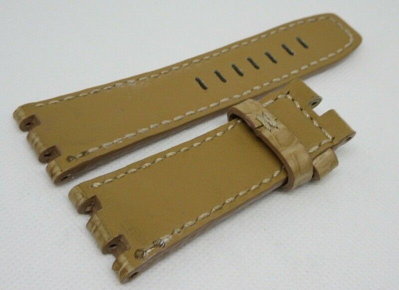 Camille Fournet 29mm Tan Alligator Strap for Audemars Piguet Royal Oak Offshore