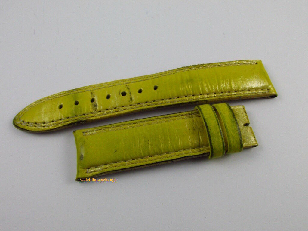 Jaeger LeCoultre 18mm Yellow Leather Strap OEM