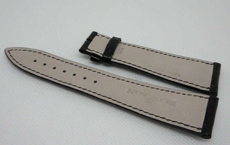 New Blancpain 22mm Black Alligator Strap OEM Genuine