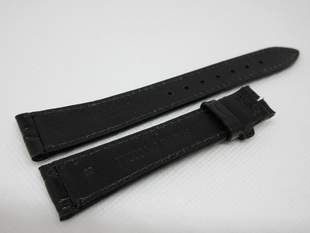 New Concord 18mm Black Alligator Strap OEM