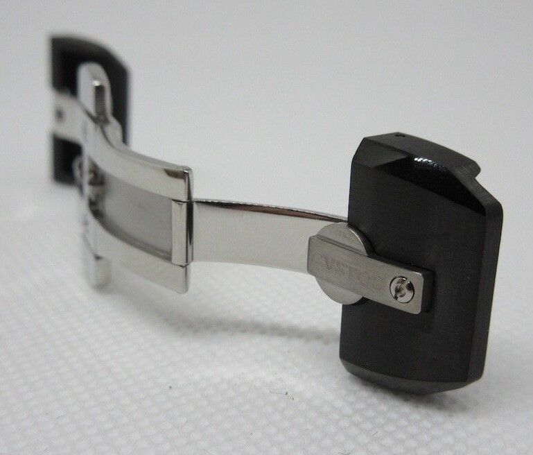 New Cvstos 18mm Stainless Steel Black Ceramic Deployant Buckle OEM
