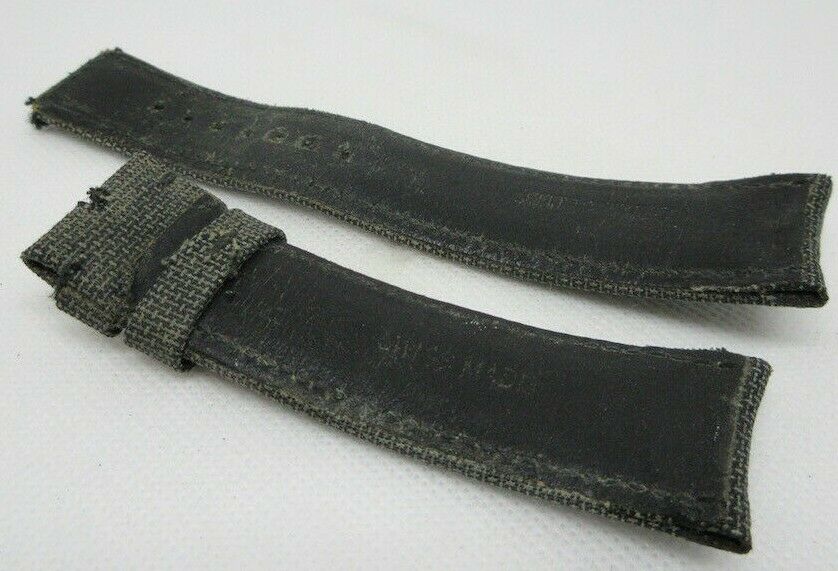 Audemars Piguet Leather Strap 25mm Grey Green Canvas OEM Genuine