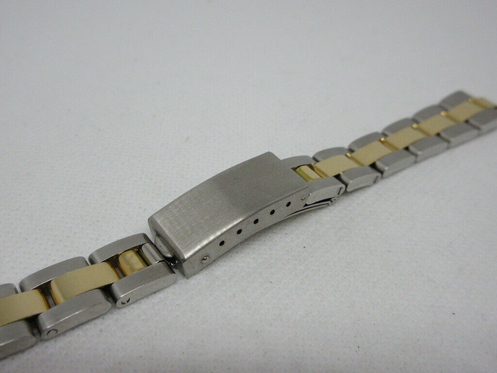 Stainless Steel 18k Gold Watch Bracelet Italian Aftermarket