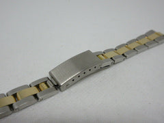 Stainless Steel 18k Gold Watch Bracelet Italian Aftermarket