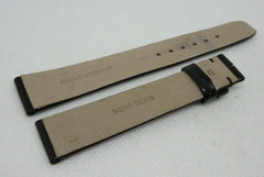 Baume Mercier 16mm Black Glossy Leather Strap OEM Genuine