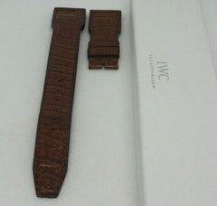 IWC Pilot 22mm Brown Alligator Strap for Deployant Buckle OEM Genuine
