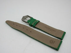 Tag Heuer 19mm Green Sharkskin Leather Strap Stainless Steel Buckle
