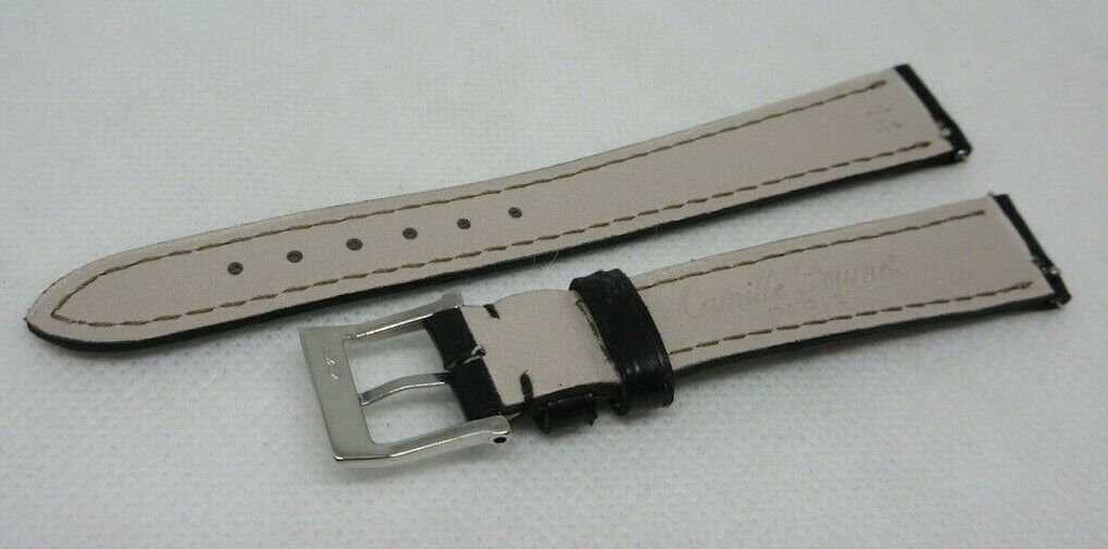 New Camille Fournet 14mm Black Alligator Strap Genuine Buckle Authentic Matte