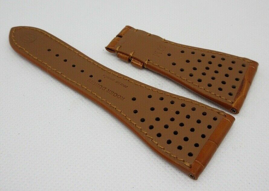New Roger Dubuis G40 30mm Glossy Brown Alligator Strap OEM Genuine