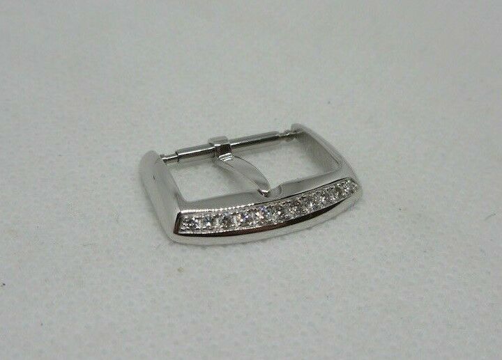 New Franck Muller 16mm 18k White Gold Diamond Tang Buckle OEM Genuine
