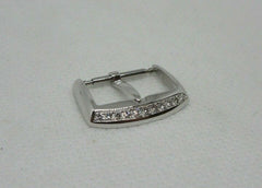 New Franck Muller 16mm 18k White Gold Diamond Tang Buckle OEM Genuine