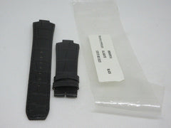 New Baume Mercier 25mm Black Alligator Strap OEM Genuine Bag