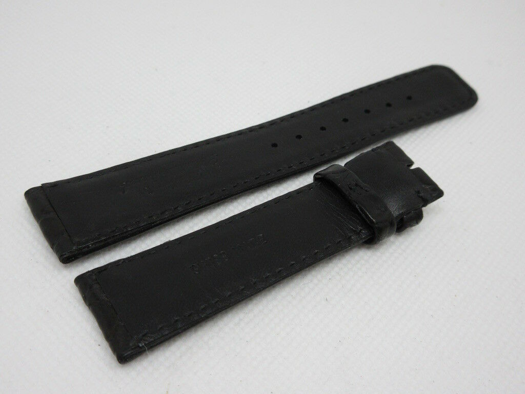 New Dubey Schaldenbrand 20mm Black Alligator Strap