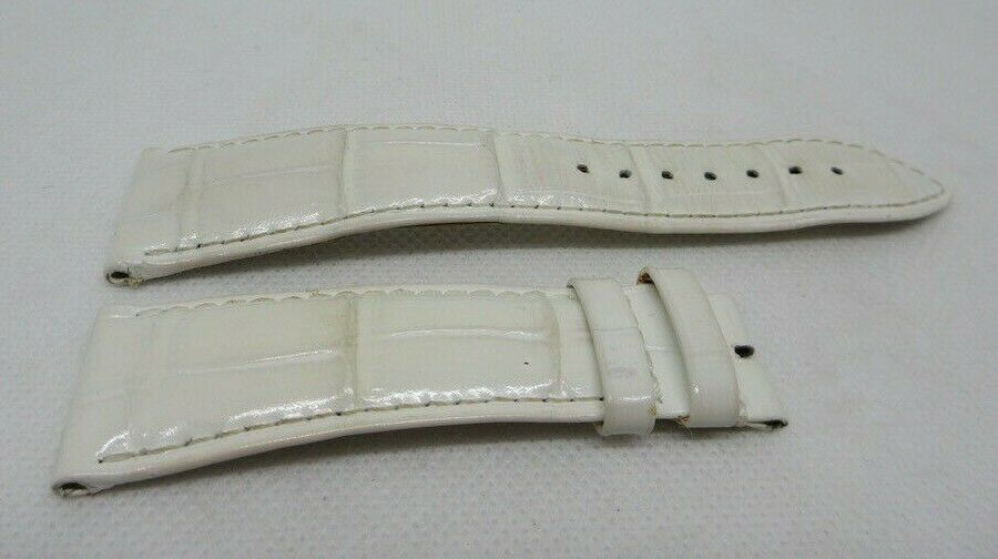 Franck Muller 22mm White Alligator Strap OEM Genuine Glossy