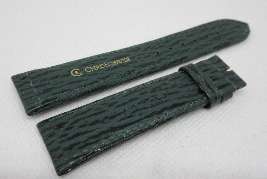 New Chronoswiss 20mm Green Sharkskin Strap OEM