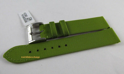 New Bedat & Co. 16mm Green Silk Grosgrain Strap Stainless Steel Buckle OEM