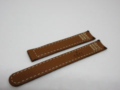 New Ebel 14mm Brown Sharkskin Leather Strap OEM Bag