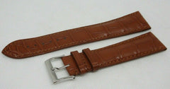 New Camille Fournet 22mm Brown Alligator Strap Genuine Steel Buckle Bag OEM