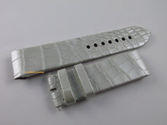 New Cartier 20mm White Pearl Alligator Strap OEM