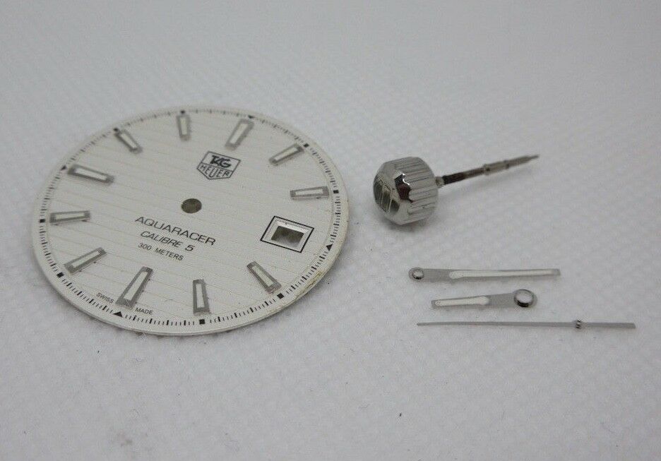 New Tag Heuer Aquaracer White Dial Hands and Crown 31mm