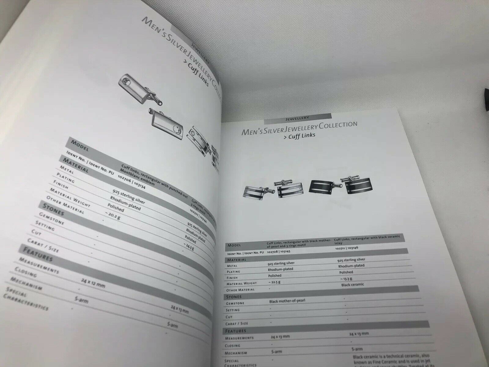 Montblanc Jewelry Collection Manual Book Guide Hardcover