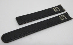 New Ebel 13mm Black Sharkskin Leather Strap OEM Bag