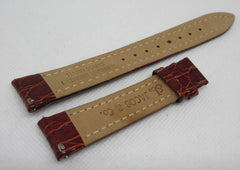 New Jacob & Co. 18mm Orange Red Alligator Strap Glossy OEM