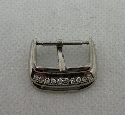 New Franck Muller 16mm 18k White Gold Diamond Tang Buckle OEM Genuine