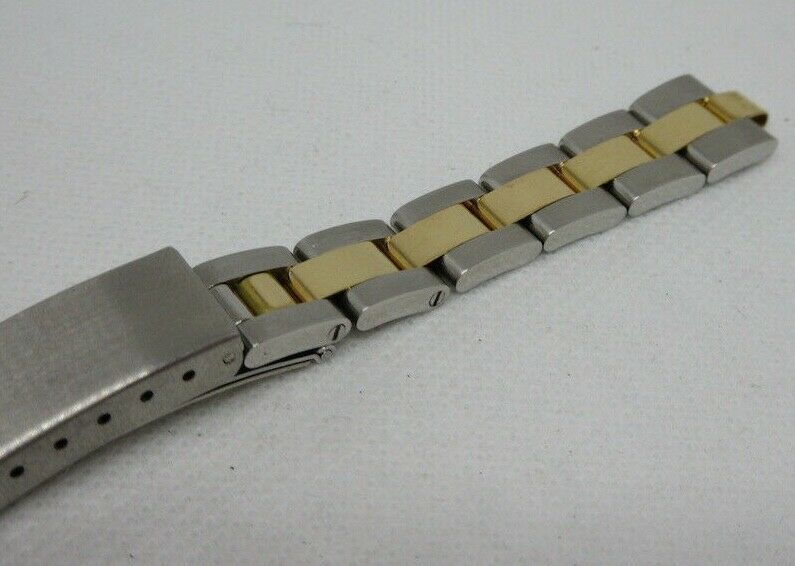 Stainless Steel 18k Gold Watch Bracelet Italian Aftermarket
