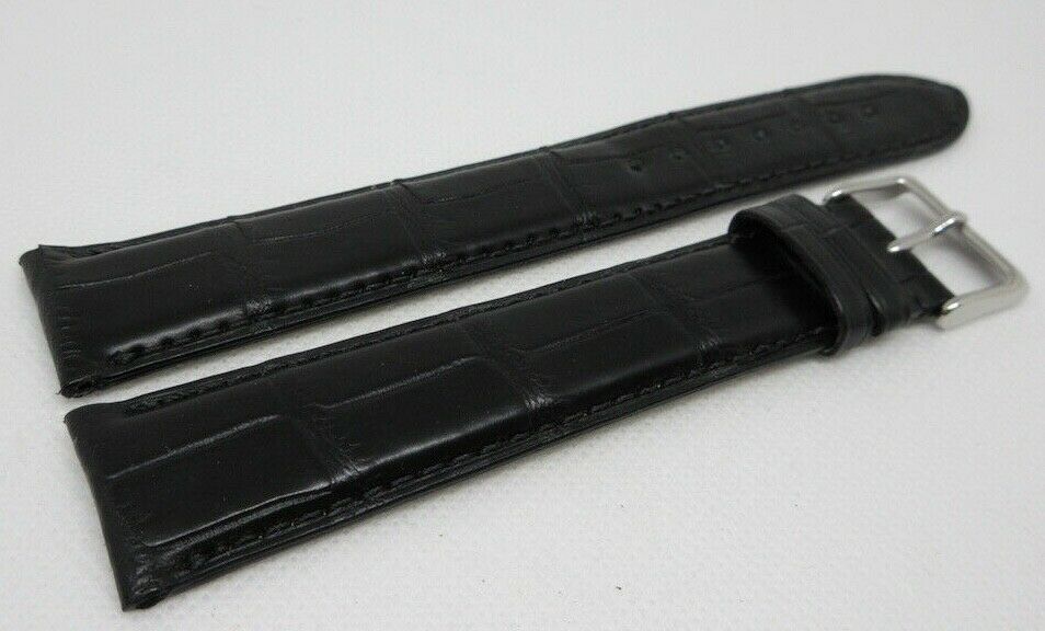 Camille Fournet 22mm Black Alligator Strap Buckle Genuine XXL Size