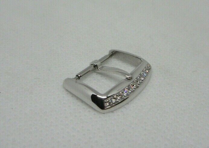 New Franck Muller 16mm 18k White Gold Diamond Tang Buckle OEM Genuine