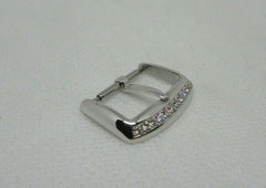 New Franck Muller 16mm 18k White Gold Diamond Tang Buckle OEM Genuine