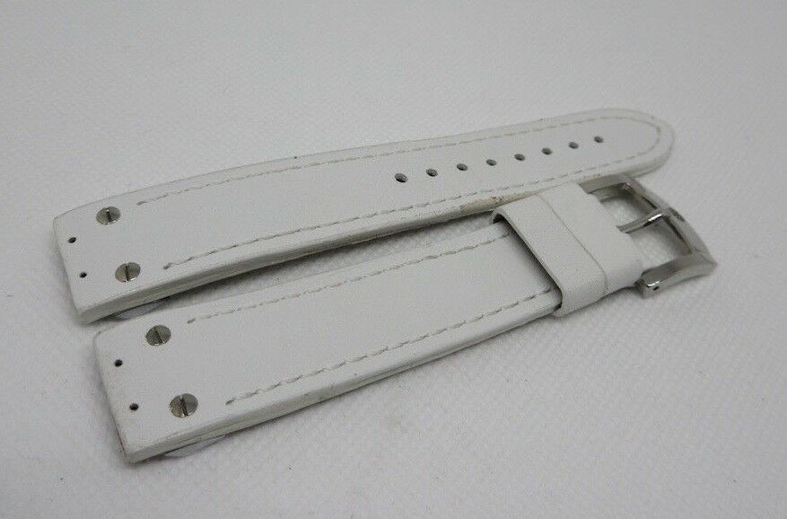 Giuliano Mazzuoli Manometro 18mm White Leather Strap Stainless Steel Buckle