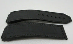 Hublot Big Bang Black Gummy Alligator Strap OEM Genuine for 44mm