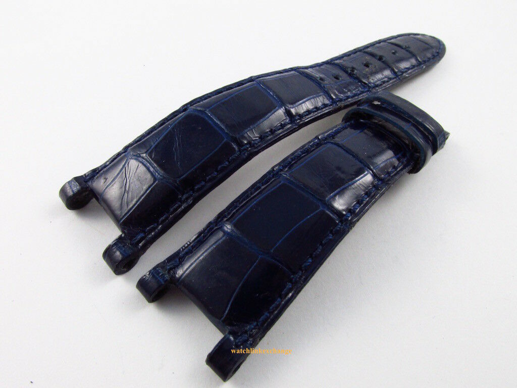 Franck Muller 20mm Blue Alligator Strap Glossy for Double Mystery OEM