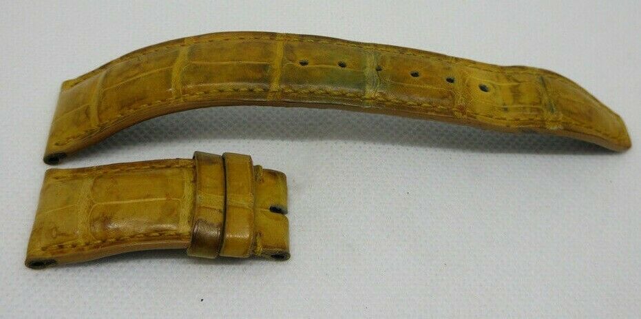 IWC 20mm Yellow Alligator Strap for Deployant Buckle OEM Genuine