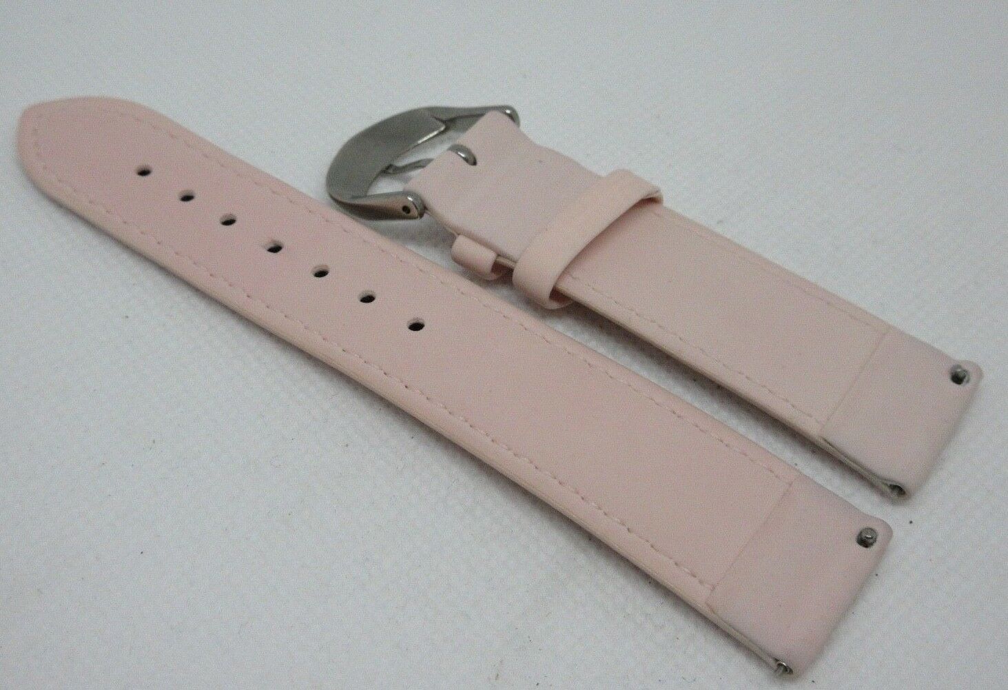 New Jacob & Co. 20mm Pink Poly Rubber Strap Tang Buckle Stainless Steel
