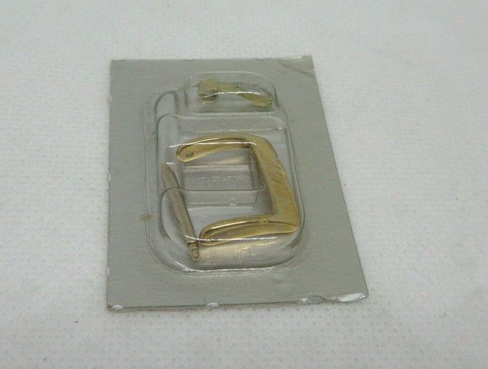 New Omega 14mm Yellow Gold Plated Stainless Steel Buckle OEM Genuine 9451-1401