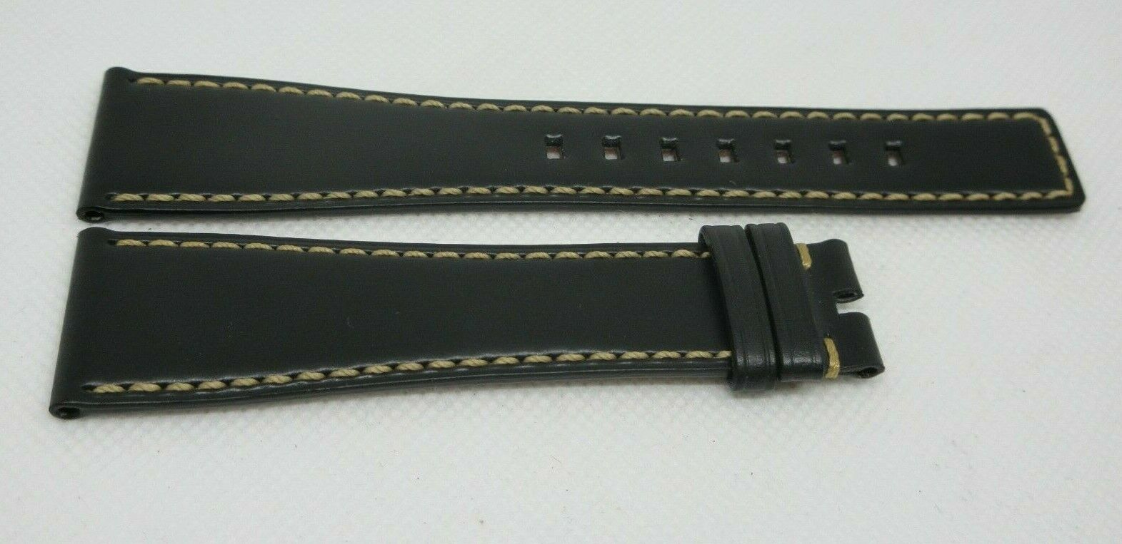 New Bell & Ross Black Leather Strap 24mm OEM Genuine BR S XL Size