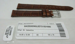 New Camille Fournet 14mm Brown Alligator Strap Genuine Steel Buckle Authentic