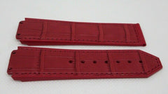 New Hublot 22mm Red Gummy Alligator Strap for Big Bang 41mm OEM Genuine