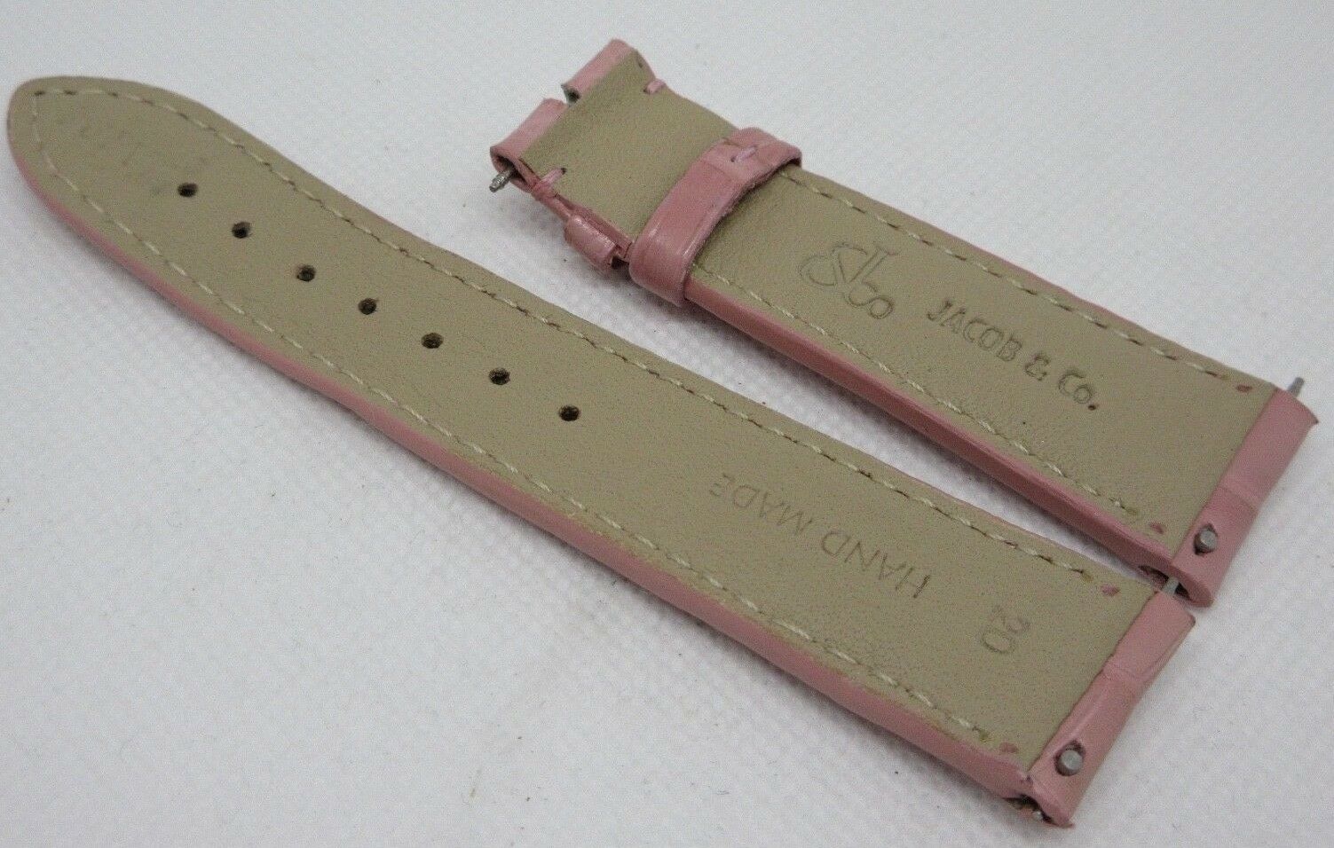 New Jacob & Co. 20mm Pink Alligator Strap OEM