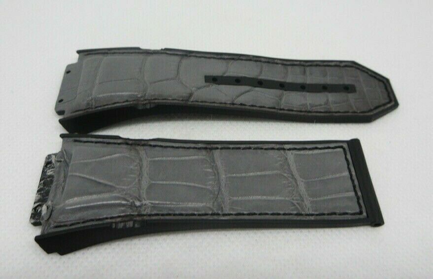 Hublot Spirit of Big Bang Grey Alligator Rubber Strap OEM Genuine