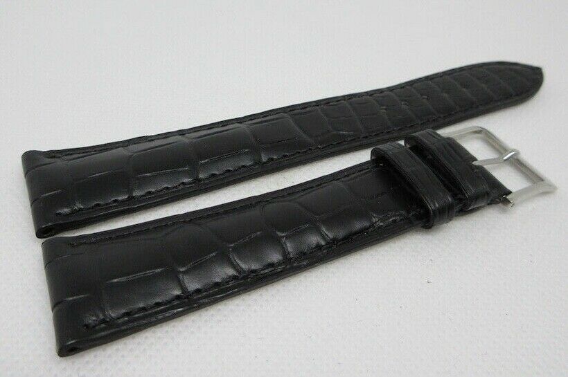 New Camille Fournet 21mm Black Alligator Strap Buckle Genuine