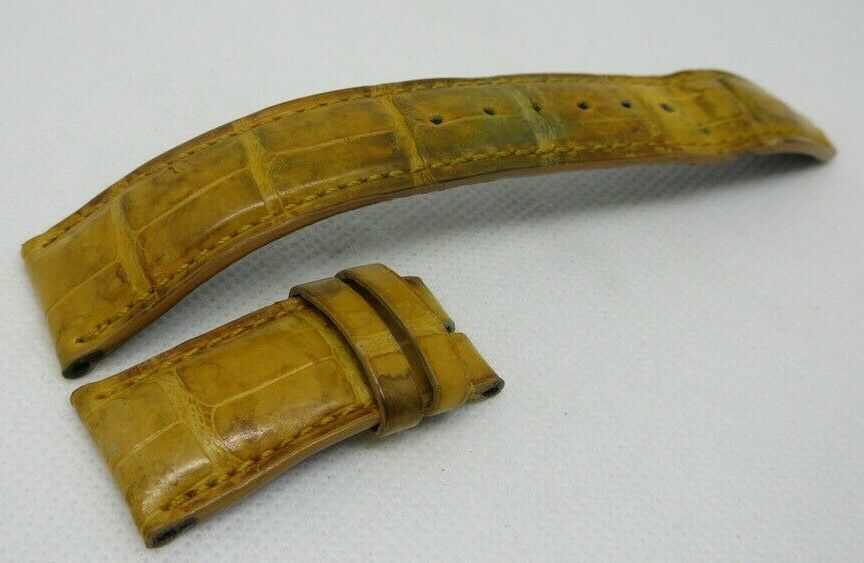 IWC 20mm Yellow Alligator Strap for Deployant Buckle OEM Genuine